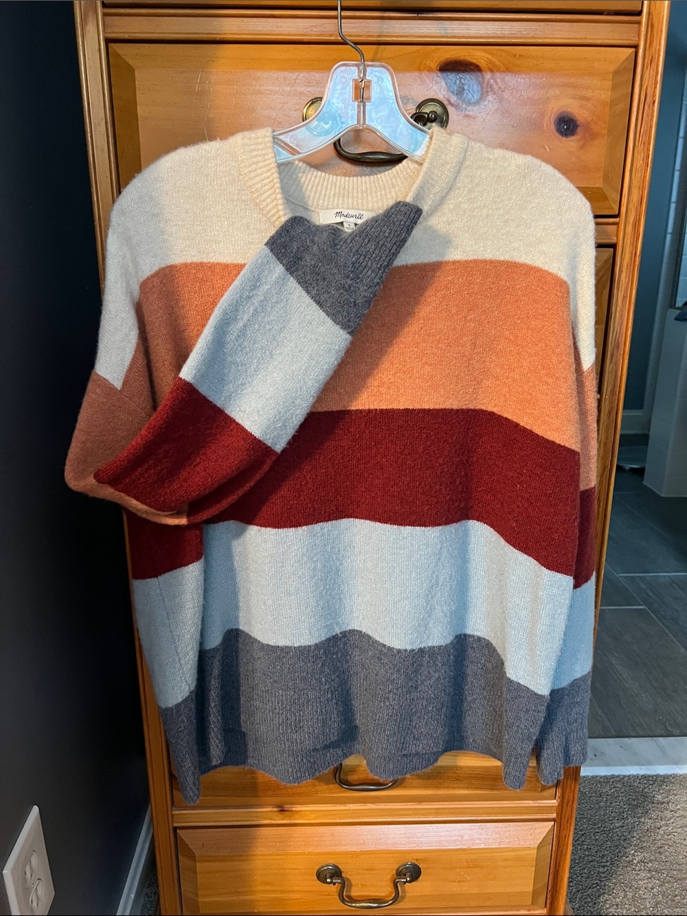 Madewell Women’s Striped Crewneck Sweater in Multi-Color